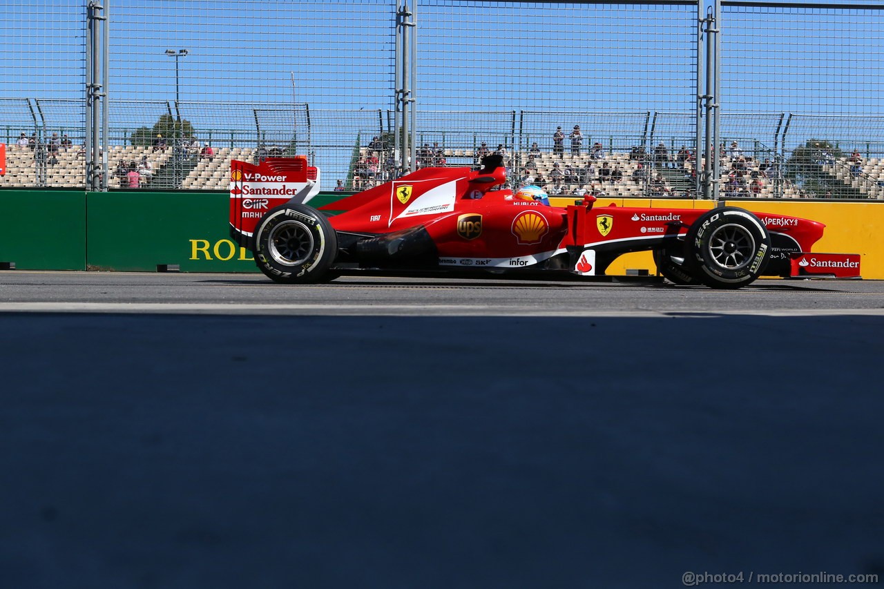 GP AUSTRALIA, 15.03.2013- Prove Libere 1, Fernando Alonso (ESP) Ferrari F138 