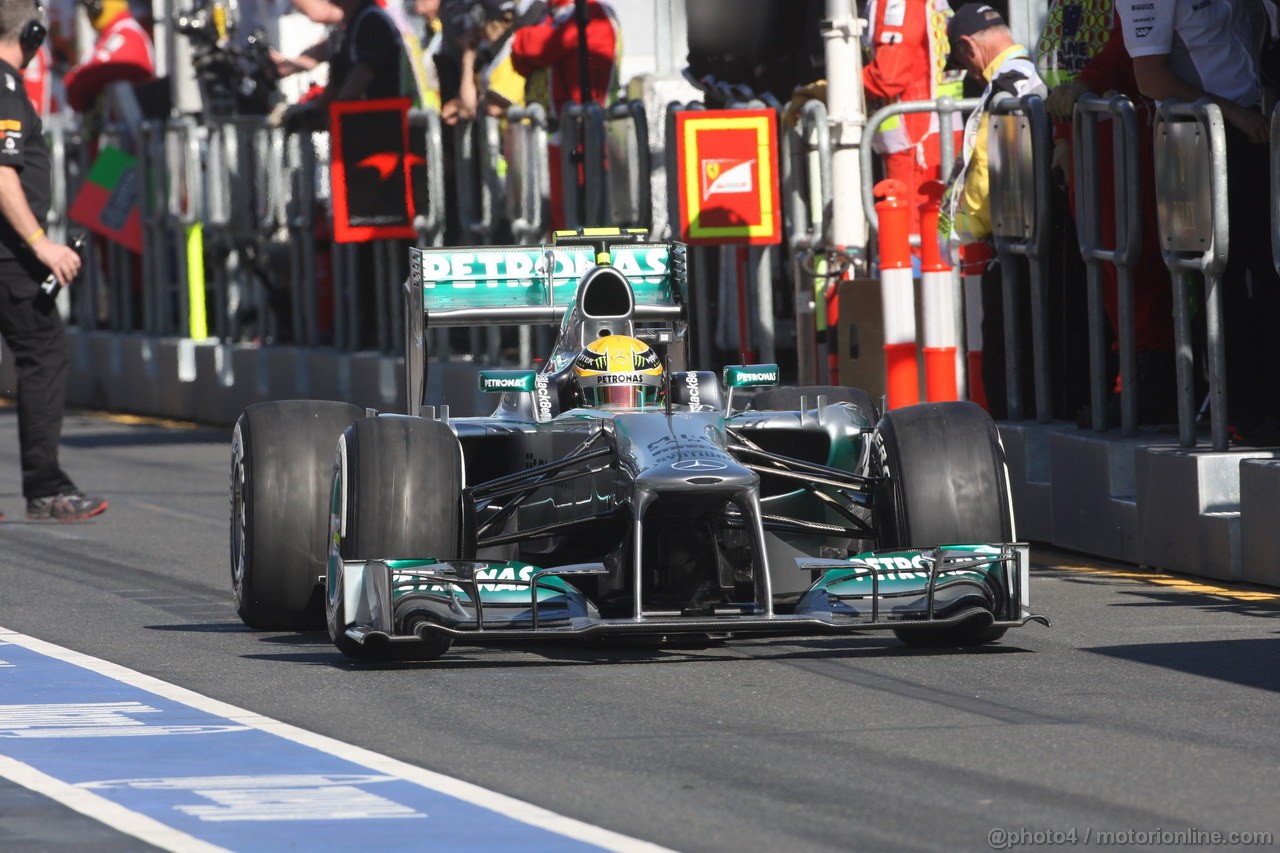 GP AUSTRALIA, 15.03.2013- Prove Libere 2, Lewis Hamilton (GBR) Mercedes AMG F1 W04 