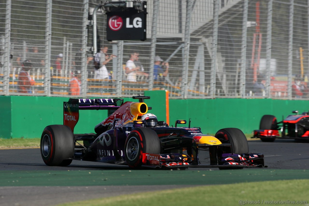 GP AUSTRALIA, 15.03.2013- Prove Libere 2, Sebastian Vettel (GER) Red Bull Racing RB9 