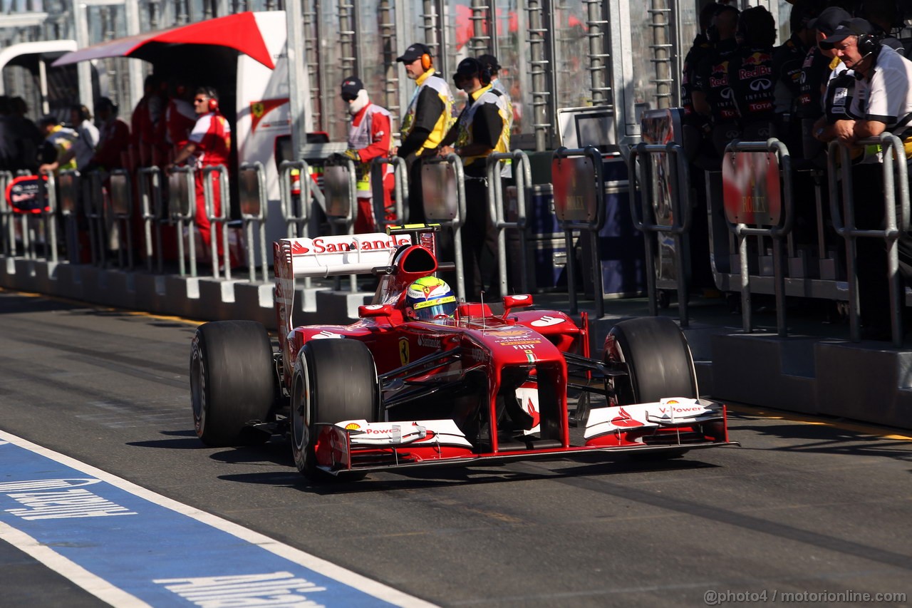 GP AUSTRALIA, 15.03.2013- Prove Libere 2, Felipe Massa (BRA) Ferrari F138 
