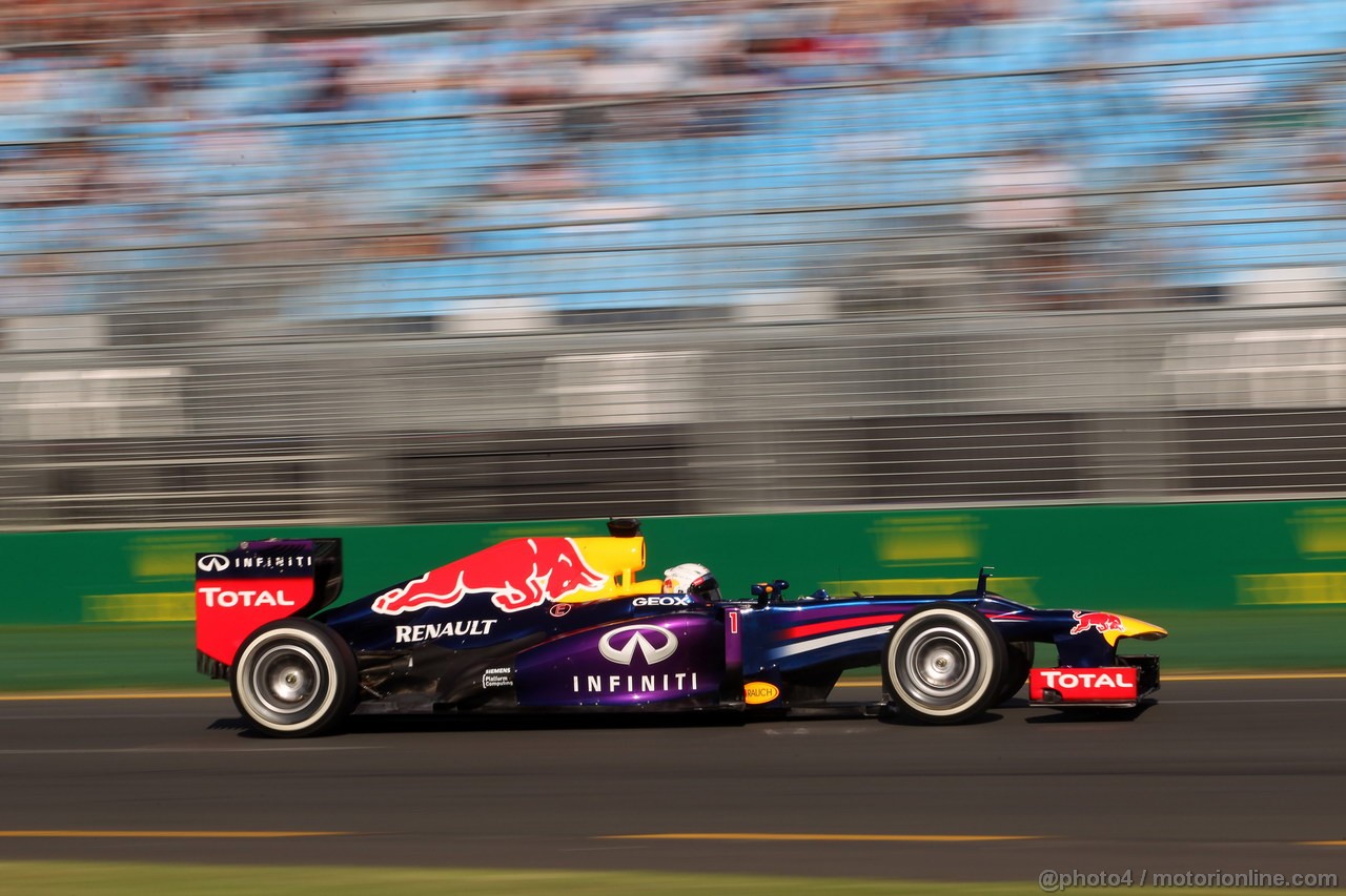 GP AUSTRALIA, 15.03.2013- Prove Libere 2, Sebastian Vettel (GER) Red Bull Racing RB9 