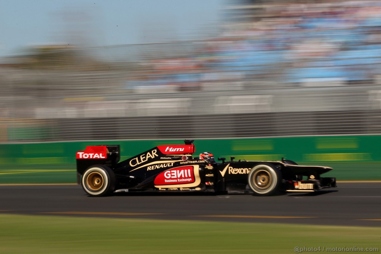 GP AUSTRALIA, 15.03.2013- Prove Libere 2,Kimi Raikkonen (FIN) Lotus F1 Team E21 