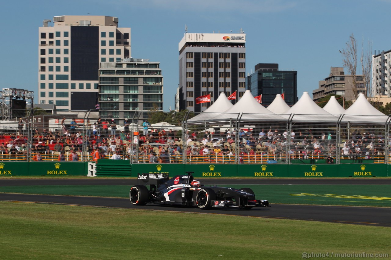 GP AUSTRALIA, 15.03.2013- Prove Libere 2, Nico Hulkenberg (GER) Sauber F1 Team C32 