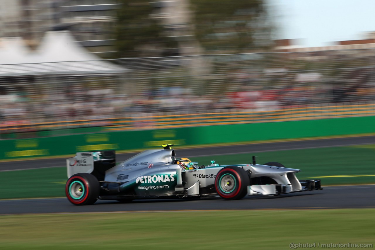 GP AUSTRALIA, 15.03.2013- Prove Libere 2, Lewis Hamilton (GBR) Mercedes AMG F1 W04 