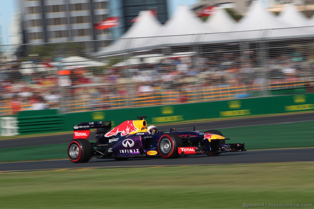 GP AUSTRALIA, 15.03.2013- Prove Libere 2, Sebastian Vettel (GER) Red Bull Racing RB9 
