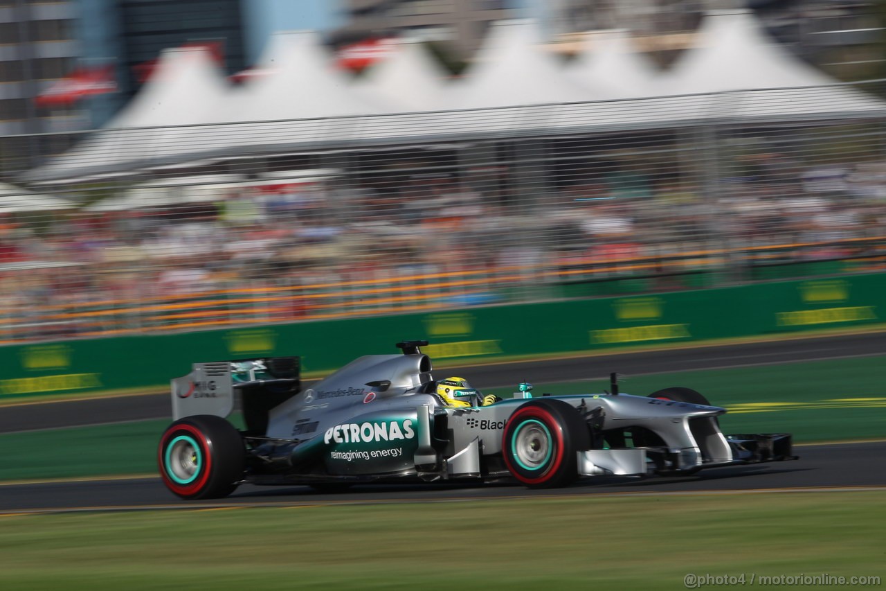 GP AUSTRALIA, 15.03.2013- Prove Libere 2,Nico Rosberg (GER) Mercedes AMG F1 W04 