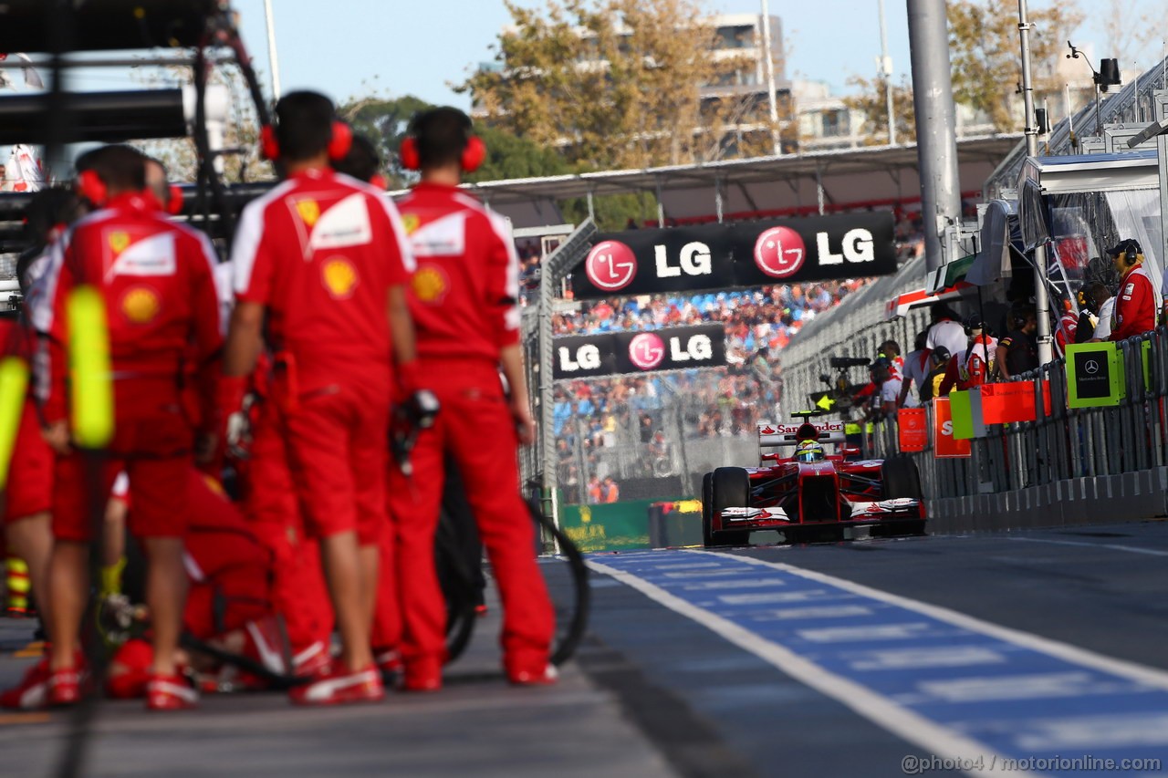 GP AUSTRALIA, 15.03.2013- Prove Libere 2, Felipe Massa (BRA) Ferrari F138 
