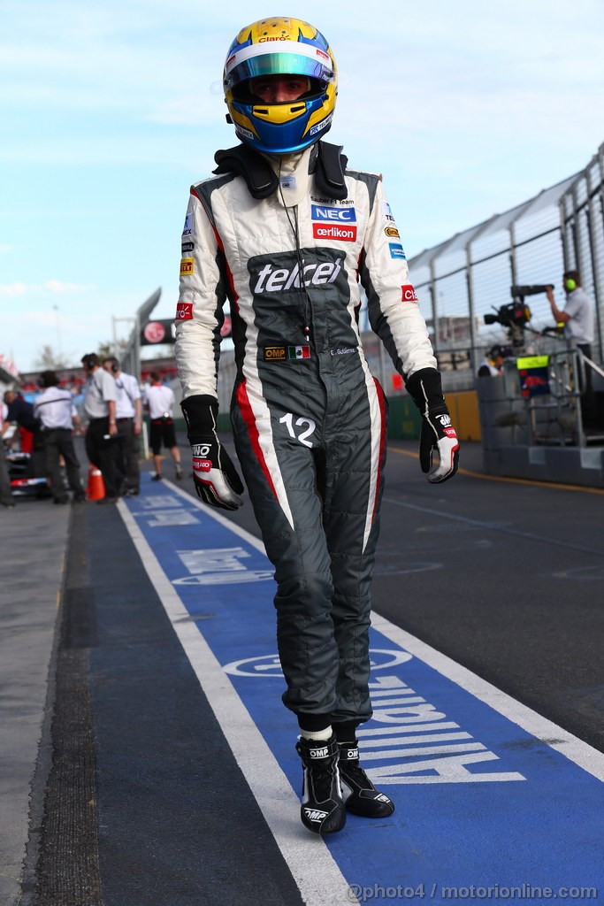 GP AUSTRALIA, 15.03.2013- Prove Libere 2, Esteban Gutierrez (MEX), Sauber F1 Team C32 