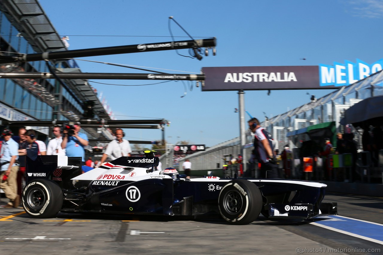GP AUSTRALIA, 15.03.2013- Prove Libere 2, Valtteri Bottas (FIN), Williams F1 Team FW35 