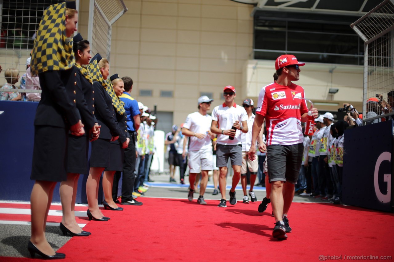 GP BAHRAIN, 21.04.2013- Fernando Alonso (ESP) Ferrari F138 