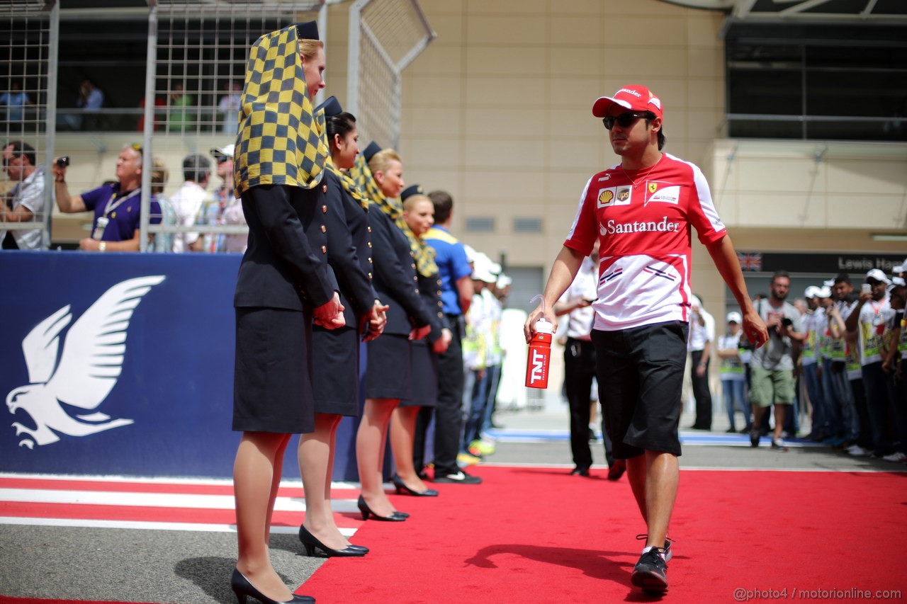 GP BAHRAIN, 21.04.2013- Felipe Massa (BRA) Ferrari F138 