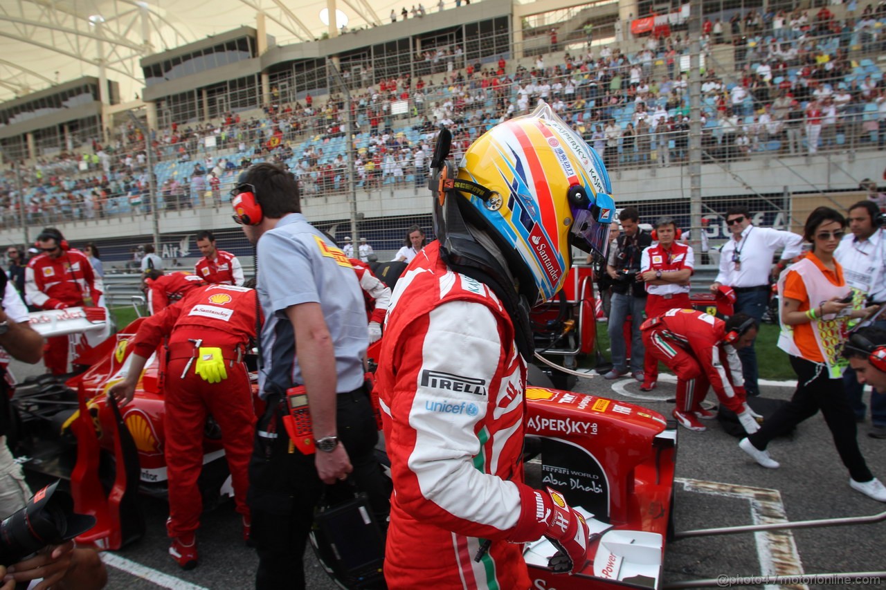 GP BAHRAIN, 21.04.2013- Gara, Fernando Alonso (ESP) Ferrari F138 