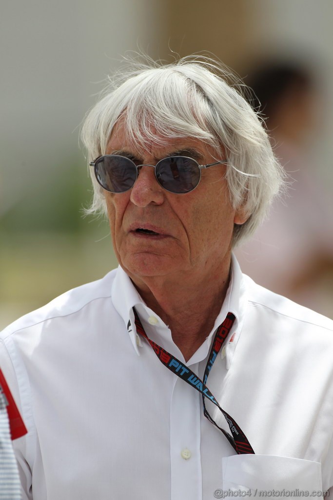 GP BAHRAIN, 21.04.2013- Bernie Ecclestone (GBR), President e CEO of Formula One Management
