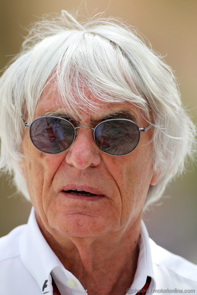 GP BAHRAIN, 21.04.2013- Bernie Ecclestone (GBR), President e CEO of Formula One Management  