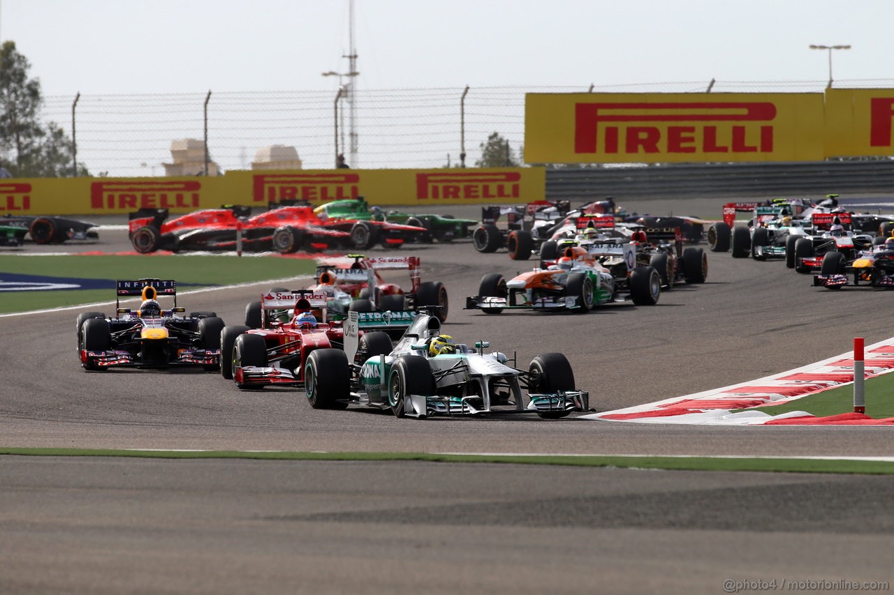 GP BAHRAIN, 21.04.2013- Gara, Start of the race 