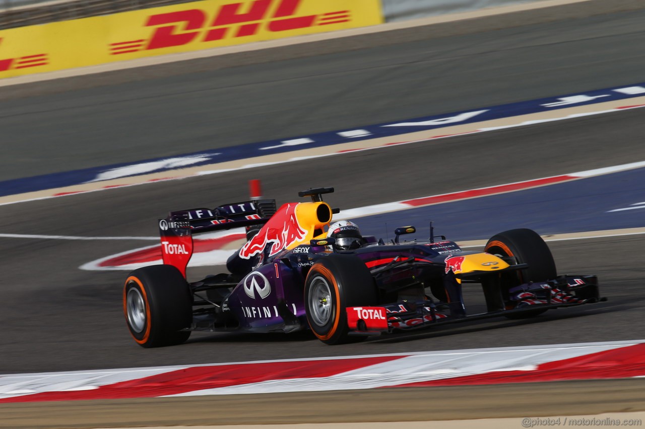 GP BAHRAIN, 21.04.2013- Gara, Sebastian Vettel (GER) Red Bull Racing RB9 