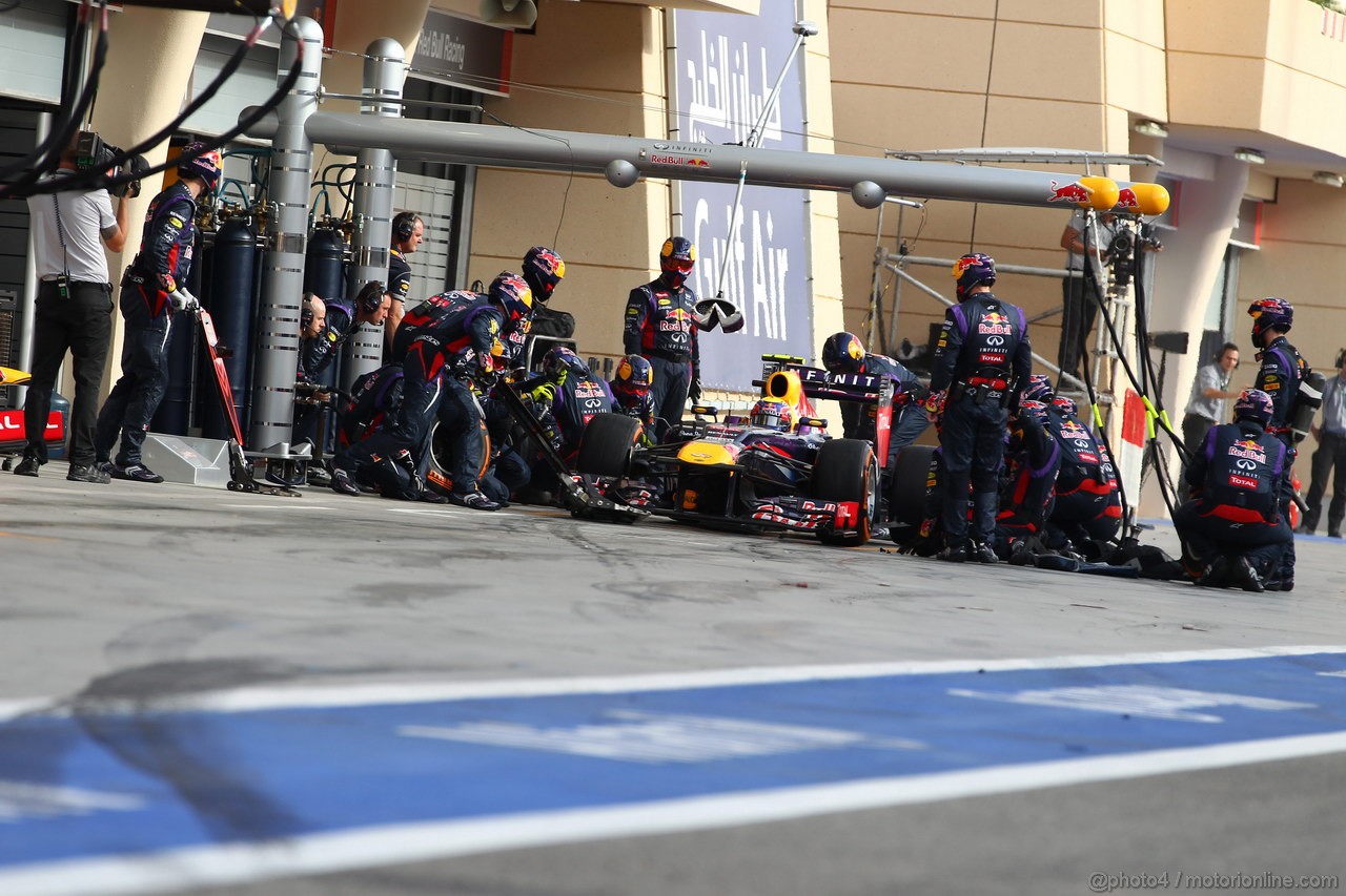 GP BAHRAIN, 21.04.2013- Gara, Mark Webber (AUS) Red Bull Racing RB9 