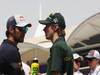 GP BAHRAIN, 21.04.2013- Jean-Eric Vergne (FRA) Scuderia Toro Rosso STR8 e Charles Pic (FRA) Caterham F1 Team CT03 at drivers parade  