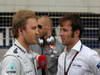 GP BAHRAIN, 21.04.2013- Gara, Nico Rosberg (GER) Mercedes AMG F1 W04 e Luca Filippi (ITA), Sky TV