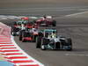 GP BAHRAIN, 21.04.2013- Gara, Nico Rosberg (GER) Mercedes AMG F1 W04 davanti a Jenson Button (GBR) McLaren Mercedes MP4-28 