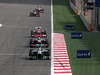 GP BAHRAIN, 21.04.2013- Race, Nico Rosberg (GER) Mercedes AMG F1 W04 ahead of Jenson Button (GBR) McLaren Mercedes MP4-28