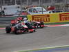 GP BAHRAIN, 21.04.2013- Gara, Jenson Button (GBR) McLaren Mercedes MP4-28 e Sergio Perez (MEX) McLaren MP4-28