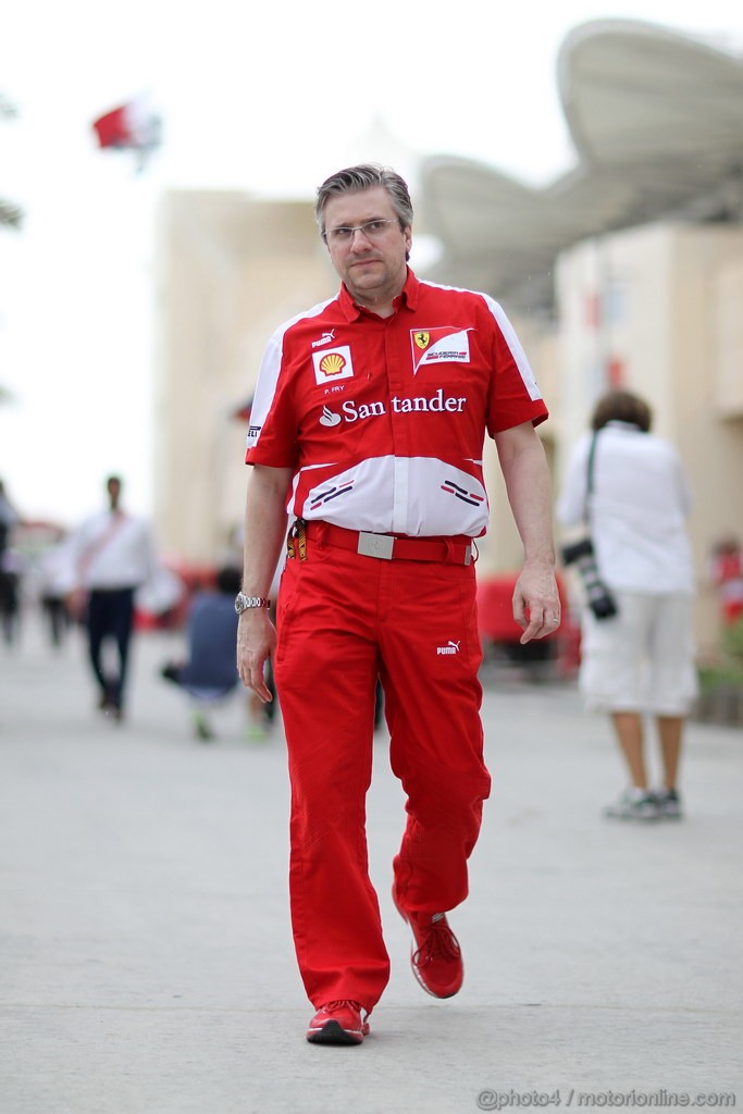 GP BAHRAIN, 18.04.2013- Pat Fry (GBR), Technical Director (Chassis), Ferrari 