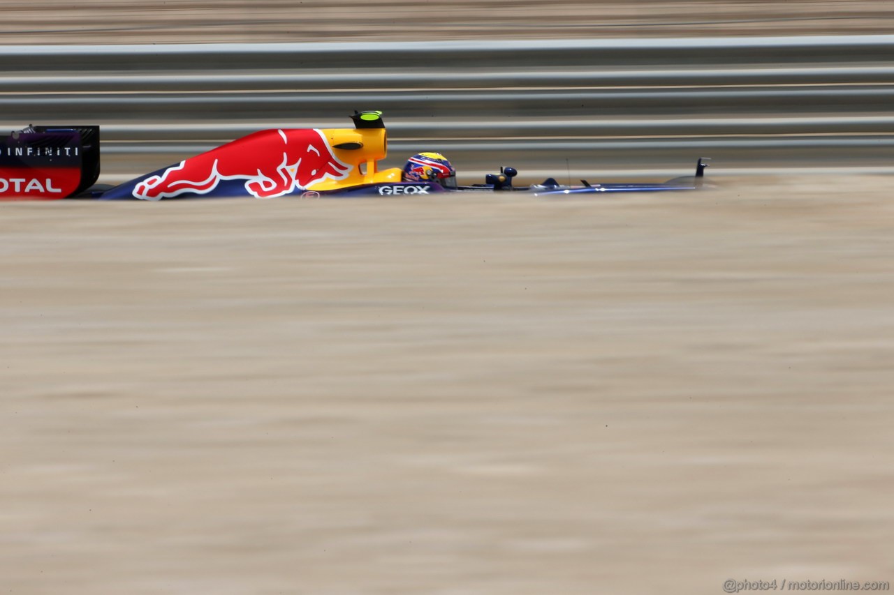 GP BAHRAIN, 20.04.2012- Prove Libere 3, Mark Webber (AUS) Red Bull Racing RB9 