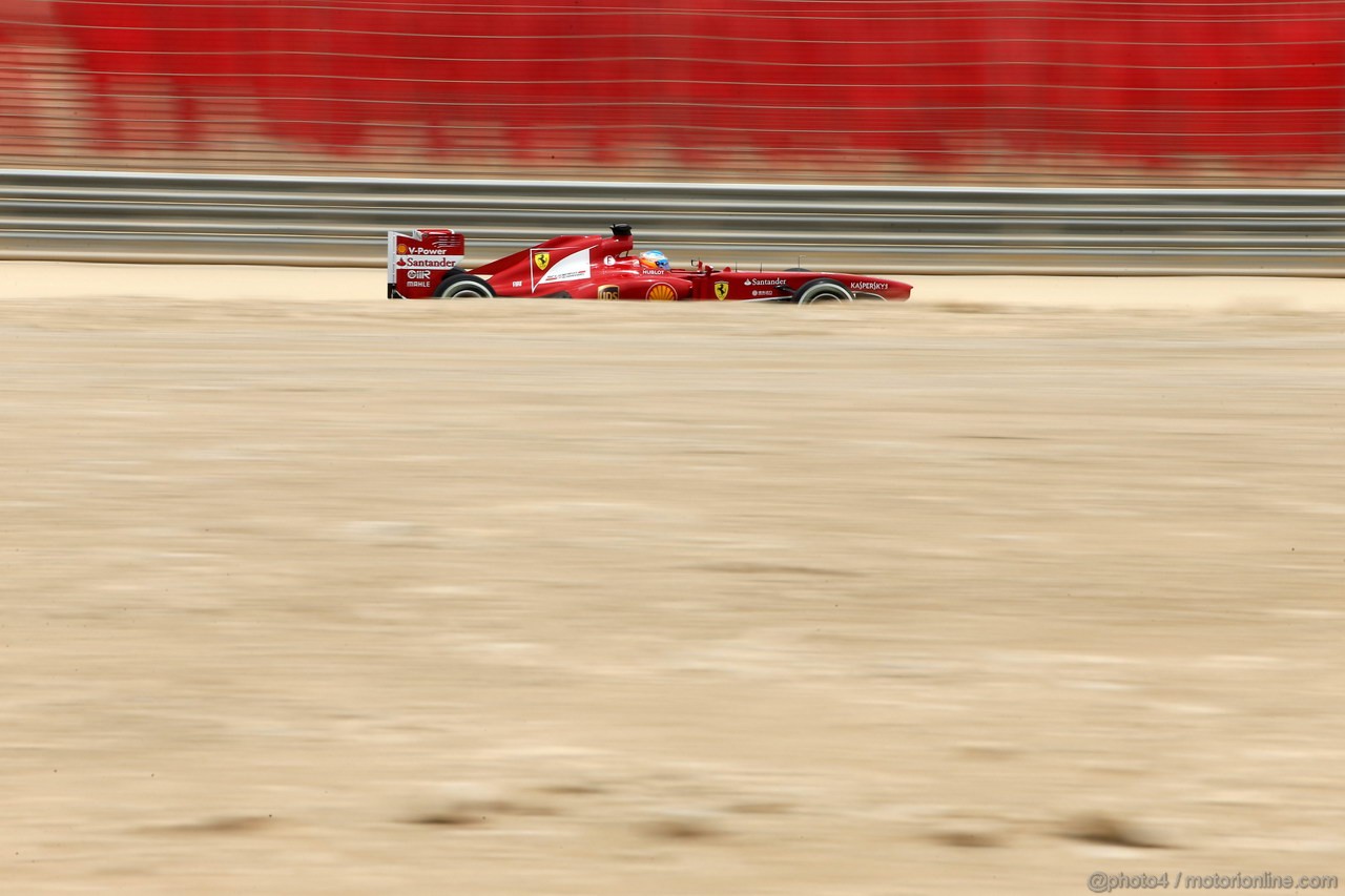 GP BAHRAIN, 20.04.2012- Prove Libere 3, Fernando Alonso (ESP) Ferrari F138 