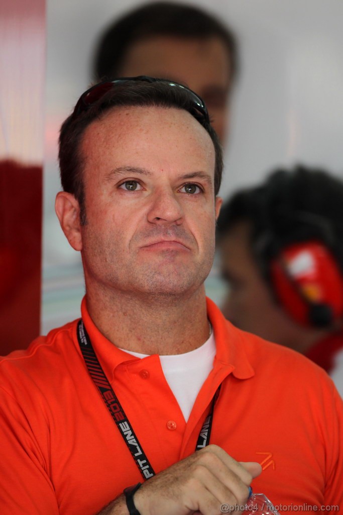 GP BAHRAIN, 20.04.2012- Prove Libere 3, Rubens Barrichello (BRA), TV Globo