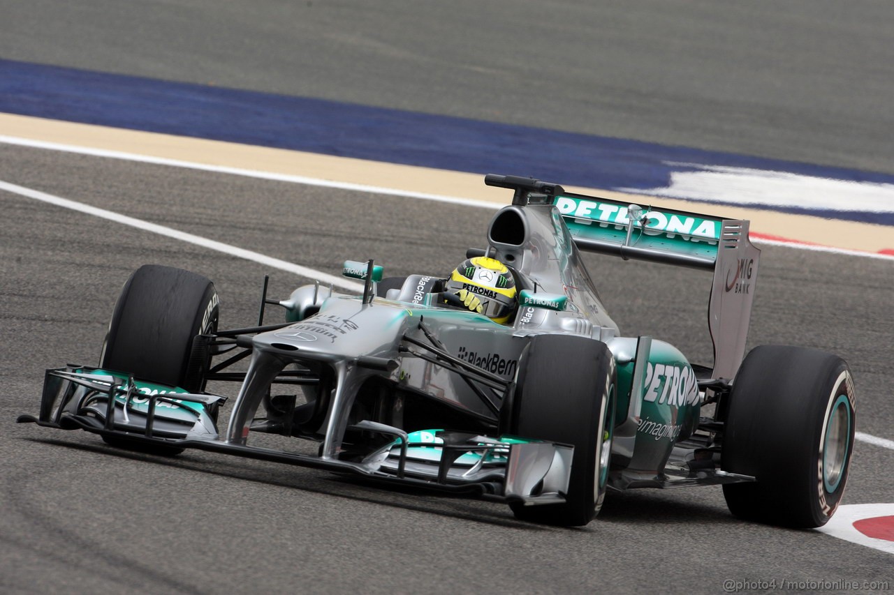 GP BAHRAIN, 20.04.2012- Prove Libere 3, Nico Rosberg (GER) Mercedes AMG F1 W04 