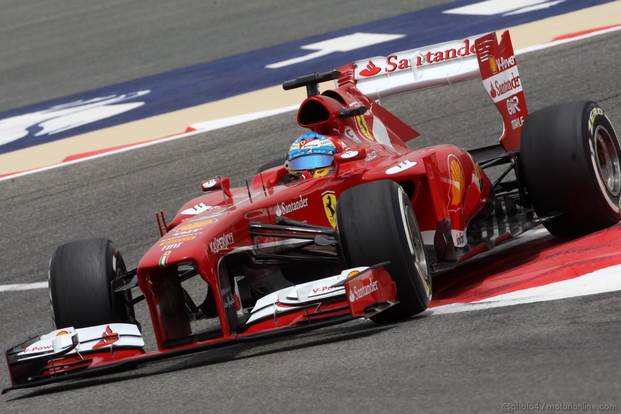 GP BAHRAIN, 20.04.2012- Prove Libere 3, Fernando Alonso (ESP) Ferrari F138 