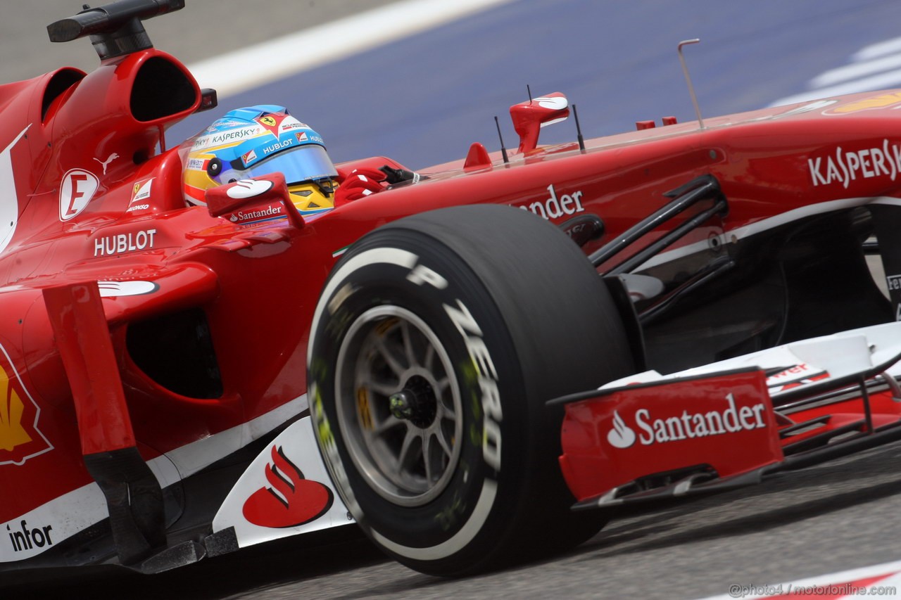 GP BAHRAIN, 20.04.2012- Prove Libere 3, Fernando Alonso (ESP) Ferrari F138 