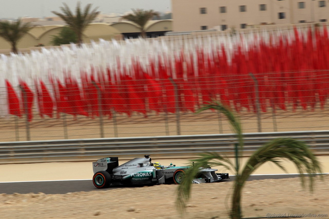 GP BAHRAIN, 20.04.2012- Prove Libere 3, Nico Rosberg (GER) Mercedes AMG F1 W04 