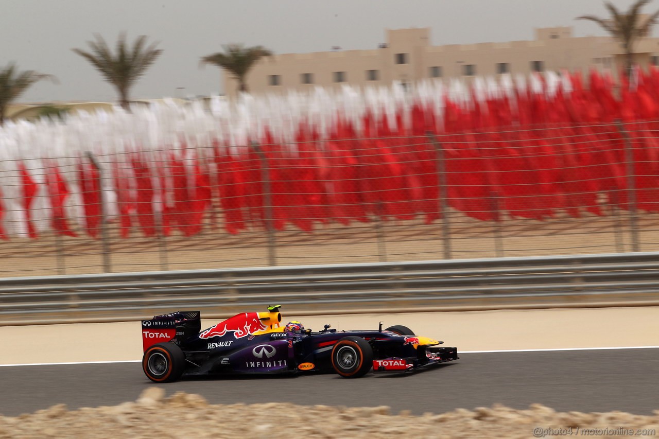 GP BAHRAIN, 20.04.2012- Prove Libere 3, Mark Webber (AUS) Red Bull Racing RB9 