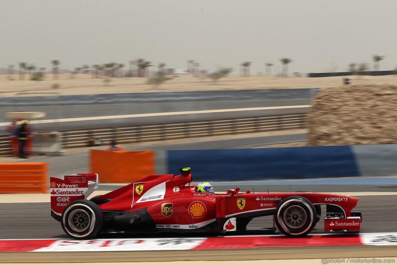 GP BAHRAIN, 20.04.2012- Prove Libere 3, Felipe Massa (BRA) Ferrari F138 