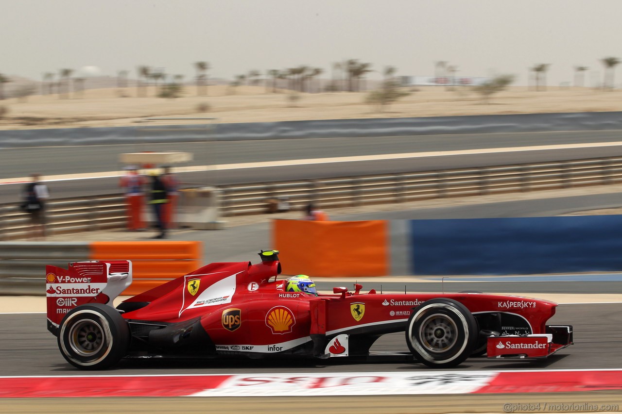 GP BAHRAIN, 20.04.2012- Prove Libere 3, Felipe Massa (BRA) Ferrari F138 