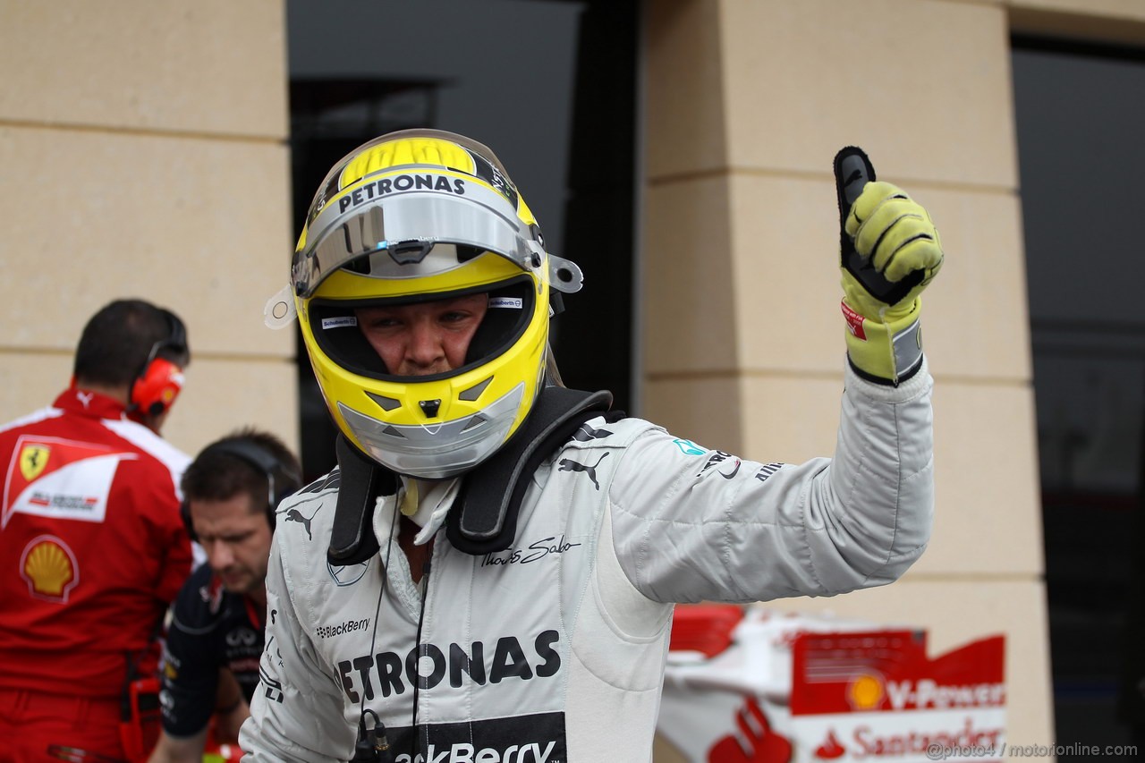 GP BAHRAIN, 20.04.2012- Qualifiche, Nico Rosberg (GER) Mercedes AMG F1 W04 pole position 