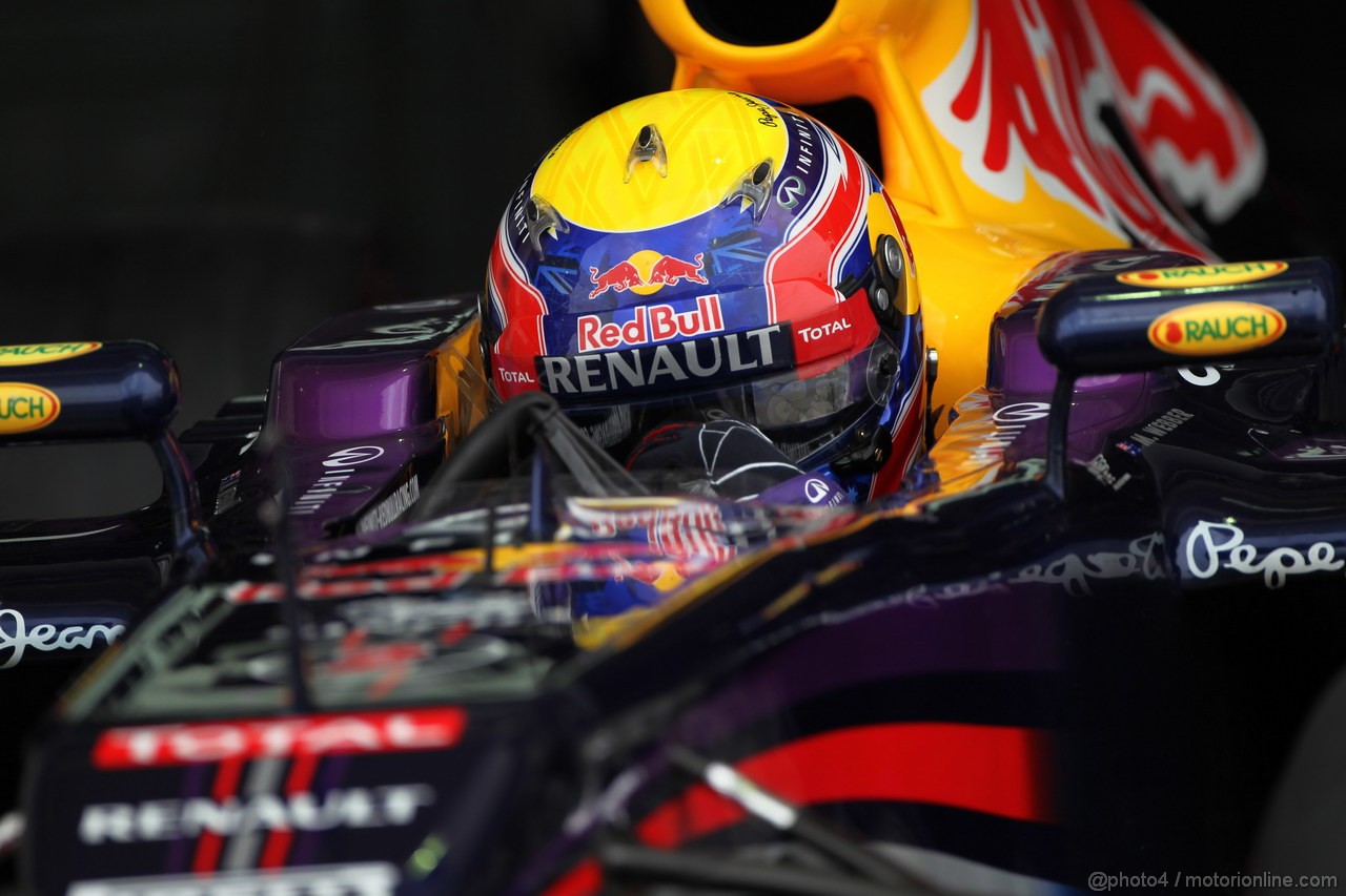 GP BAHRAIN, 20.04.2012- Qualifiche, Mark Webber (AUS) Red Bull Racing RB9 