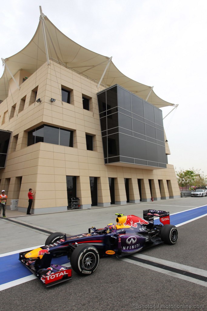 GP BAHRAIN, 20.04.2012- Qualifiche, Mark Webber (AUS) Red Bull Racing RB9 