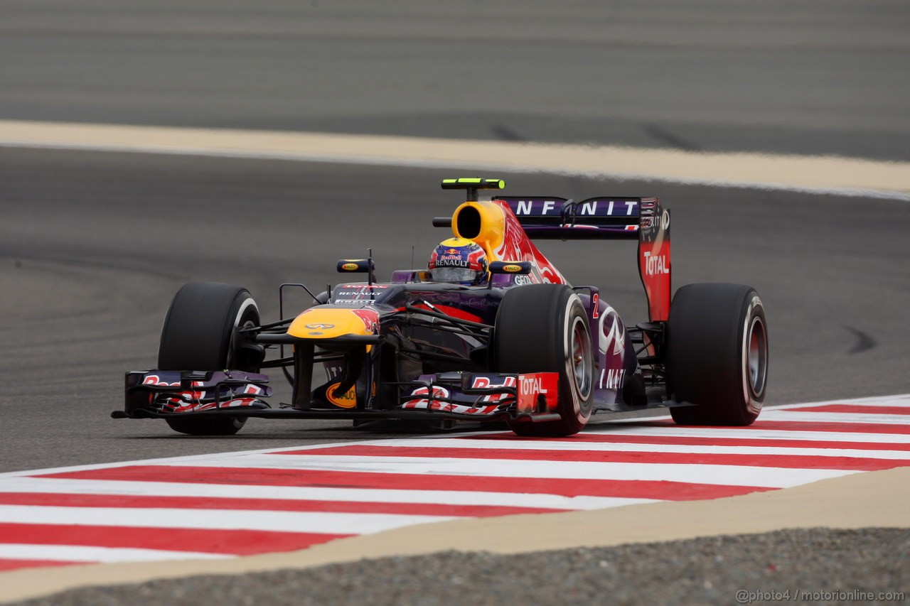GP BAHRAIN, 20.04.2012- Qualifiche, Mark Webber (AUS) Red Bull Racing RB9 