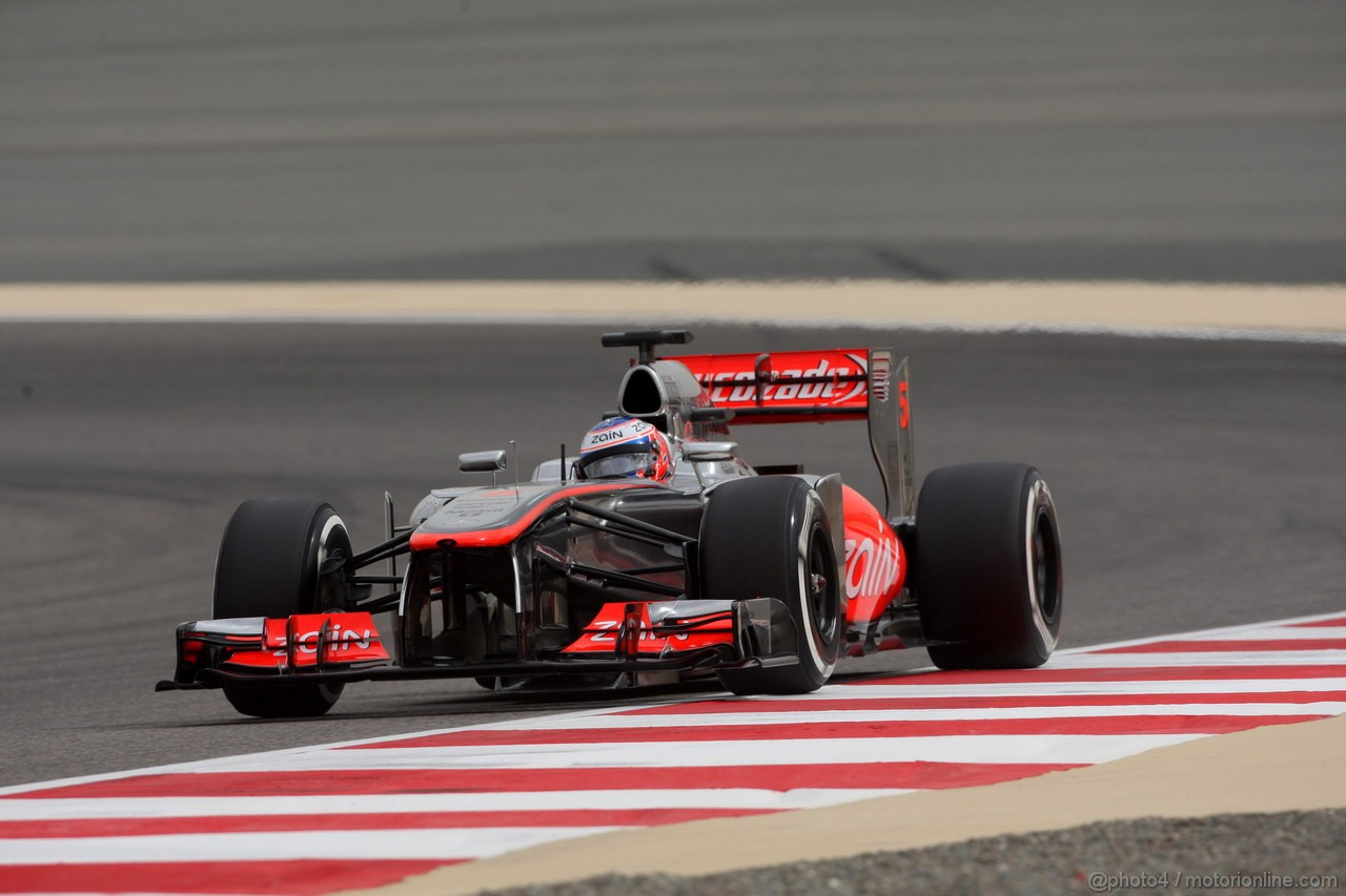 GP BAHRAIN, 20.04.2012- Qualifiche, Jenson Button (GBR) McLaren Mercedes MP4-28 