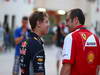 GP BAHRAIN, 20.04.2012- Sebastian Vettel (GER) Red Bull Racing RB9 e Stefano Domenicali (ITA), Team Principal
