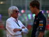 GP BAHRAIN, 20.04.2012- Bernie Ecclestone (GBR), President e CEO of Formula One Management  e Sebastian Vettel (GER) Red Bull Racing RB9