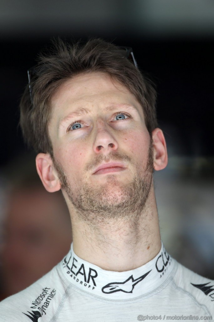 GP BAHRAIN, 19.04.2013- Prove Libere 1, Romain Grosjean (FRA) Lotus F1 Team E21 