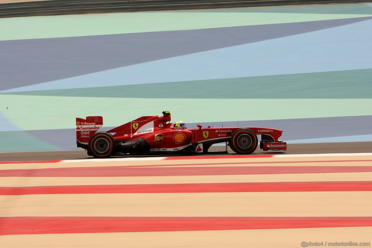 GP BAHRAIN, 19.04.2013- Prove Libere 1, Felipe Massa (BRA) Ferrari F138 