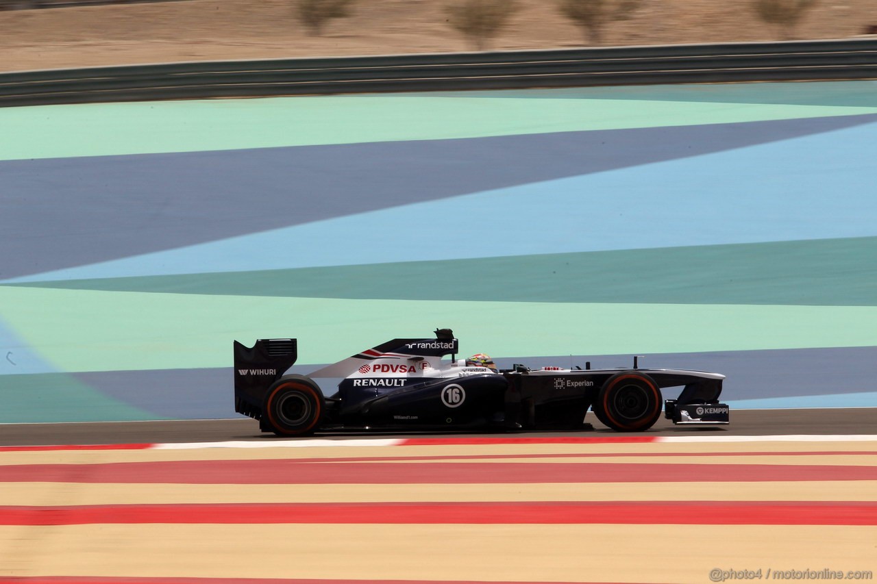 GP BAHRAIN, 19.04.2013- Prove Libere 1, Pastor Maldonado (VEN) Williams F1 Team FW35 