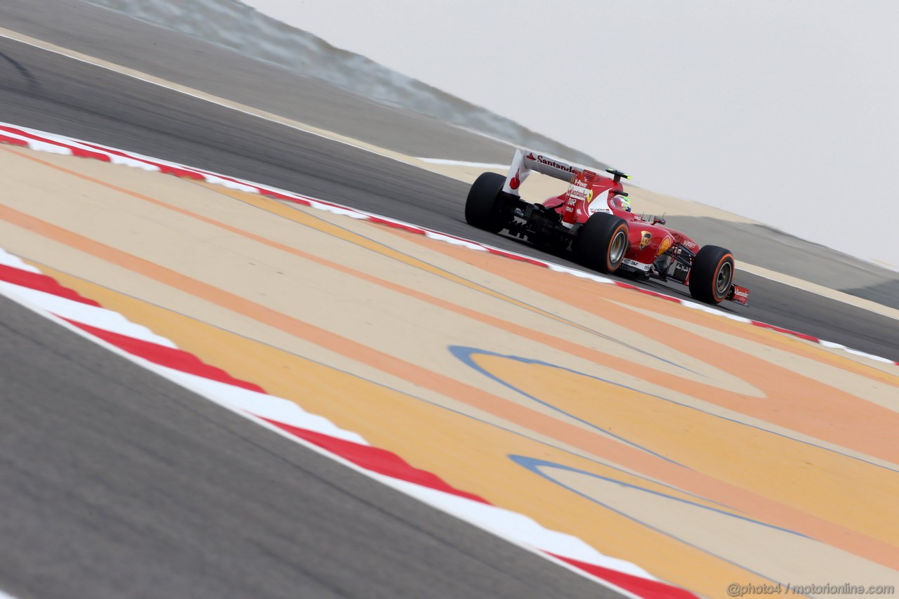GP BAHRAIN, 19.04.2013- Prove Libere 1, Felipe Massa (BRA) Ferrari F138 