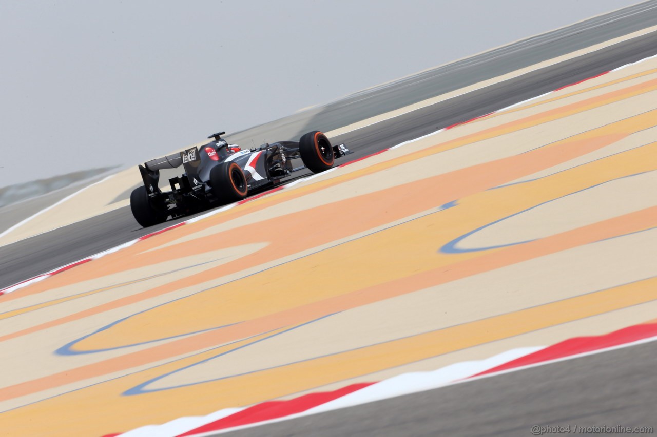 GP BAHRAIN, 19.04.2013- Prove Libere 1, Nico Hulkenberg (GER) Sauber F1 Team C32 