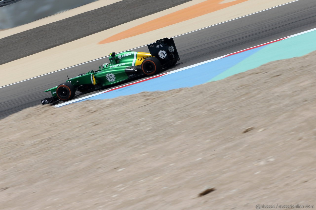 GP BAHRAIN, 19.04.2013- Prove Libere 1, Heikki Kovalainen (FIN) Caterham F1 Team CT03, Test Driver 